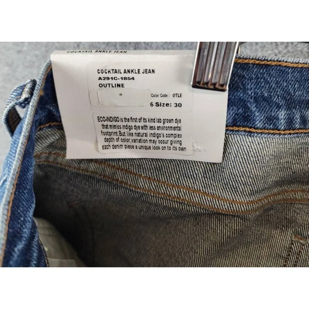 AGOLDE Cocktail Slim Ankle Jeans Women's 30 Outline 5 Pockets Button Closure